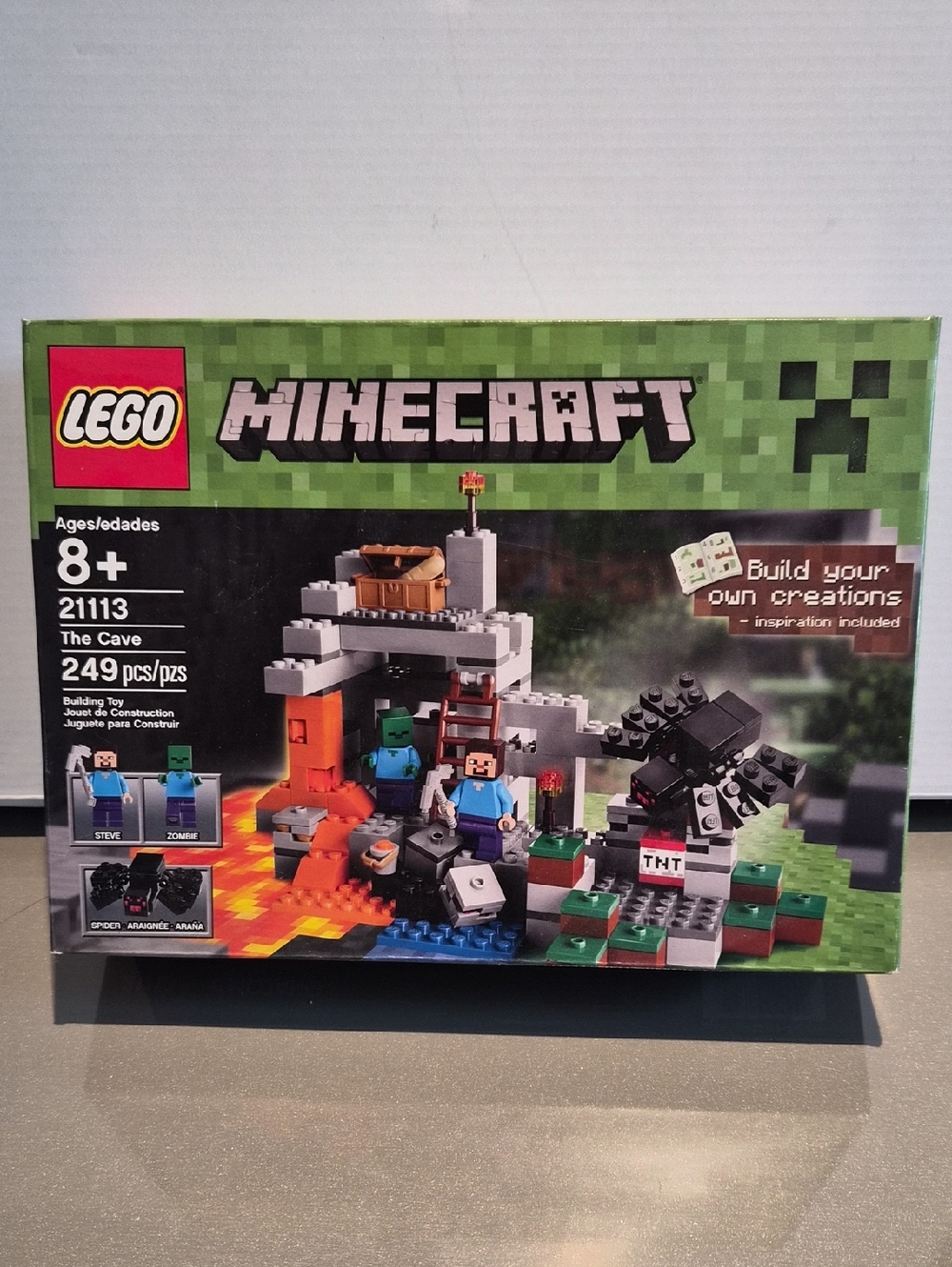 Lego Minecraft The Cave Building Set - Green, Black, Gray